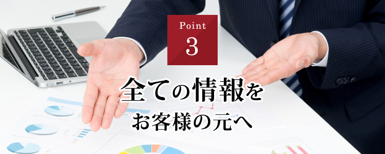 全ての情報をお客様の元へ